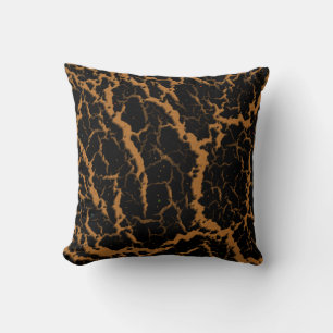 Coussin Lave spatiale fissurée - Bronze