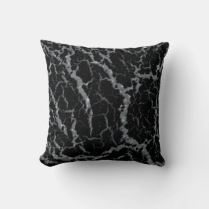 Coussin Lave spatiale fissurée - Paillettes argentées