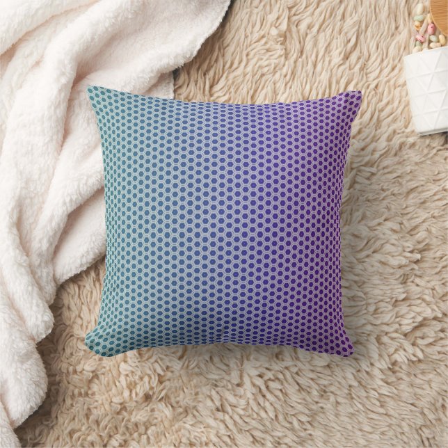 Coussin Lavender and teal gradient throw pillow (Couverture)