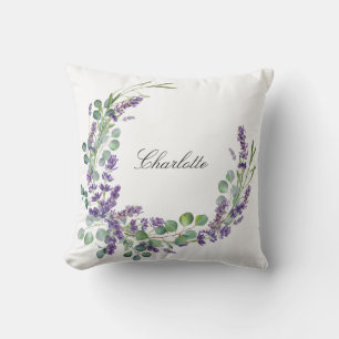 Coussin Lavender eucalyptus nom de la végétation script