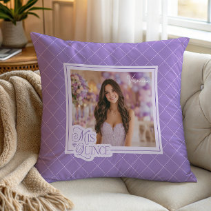 Coussin Lavender Mis Quince Photo Quinceanera Keepsaké