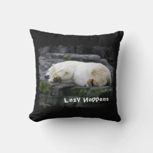 Coussin Lazy arrive Ours Polaire