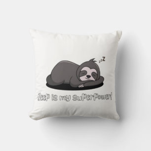 Coussin Lazy Sloth - Le Sommeil Est Ma Citation Amusante S