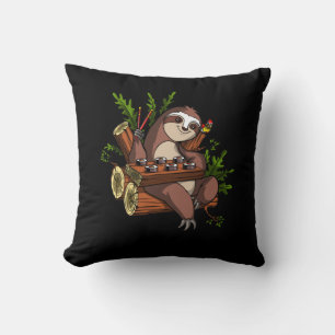 Coussin Lazy Sloth Sushi Lover Animal