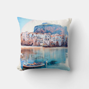 Coussin ldp CEFALÙ - Sicile - plage - panorama