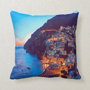 Coussin ldp POSITANO Côte Amalfi - coucher de soleil à l'h