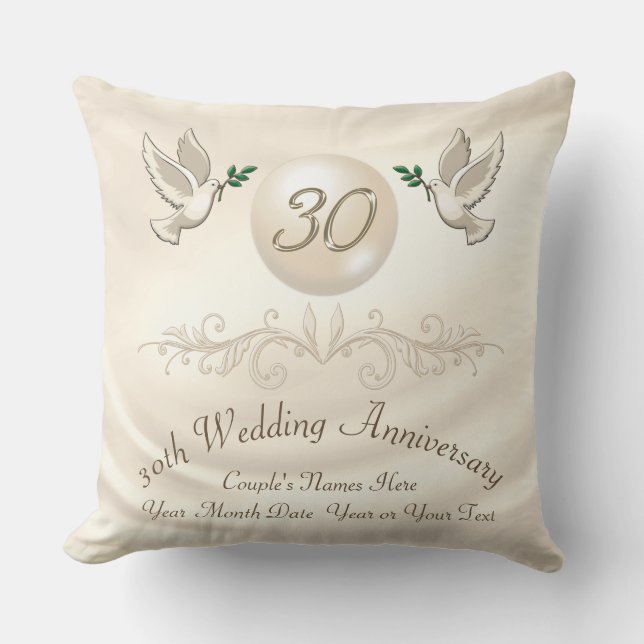 Coussin Le 30e anniversaire de l'Mariage personnalisé (Recto)