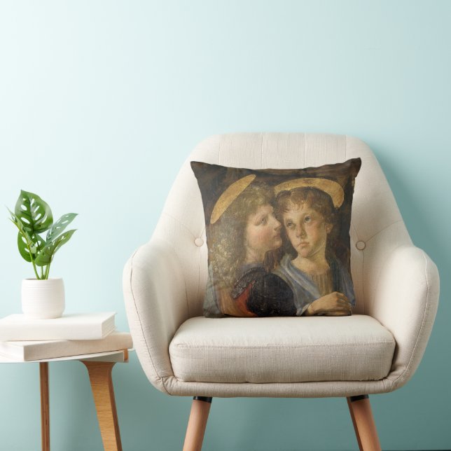 Coussin Le baptême de Léonard de Vinci des anges du Christ (Chaise)