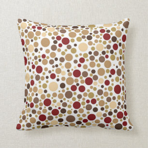 Coussin Le baroque daltonien (brun, beige et points de