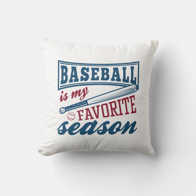 Coussin Le Baseball Est Ma Saison Préférée (Recto)