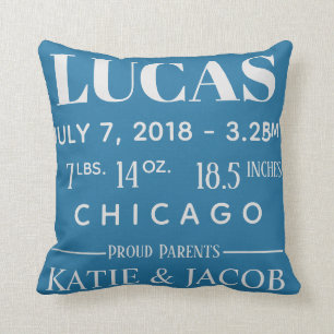 Coussin Le bébé moderne de naissance a personnalisé le