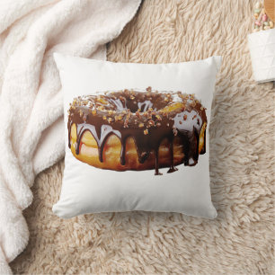 Coussin Le beignet décadent de SlipperyJoe's recouvert d'u