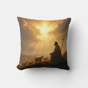 Coussin Le berger, ses brebis et la lumière