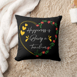 Coussin Le bonheur est d'être un professeur Amusant pour l