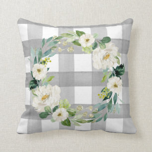 Coussin Le buffle rustique des fermiers vérifie la flore g