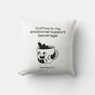 Coussin Le café est ma boisson de soutien émotionnelle