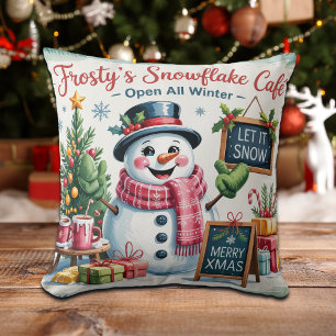 Coussin Le Café Flocon de Neige de Frosty Vintage