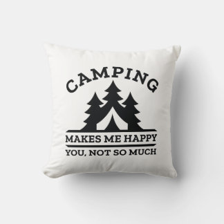 Coussin Le camping me rend heureux