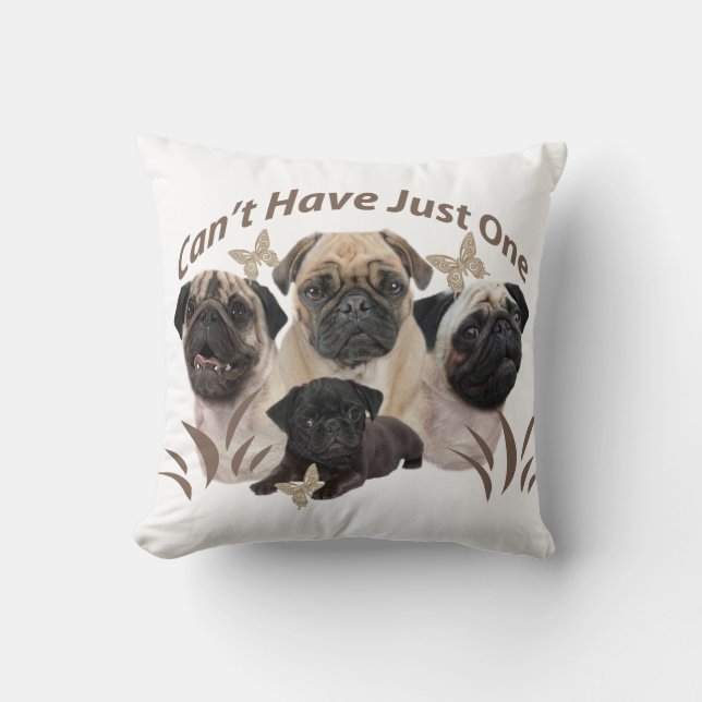 Coussin Le carlin ne peut pas avoir juste un habillement (Recto)