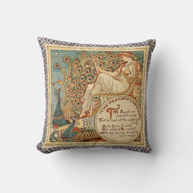 Coussin Le carreau de la plainte du paon (Recto)