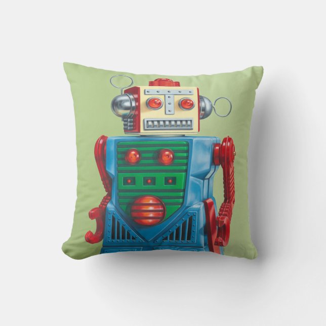 Coussin Le carreau de robot "d'optimiste éternel" (Recto)