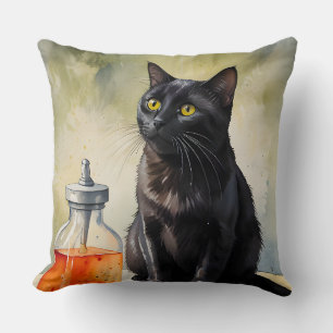 Coussin Le chat de l'alchimiste