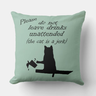 Coussin Le chat est un Jerk