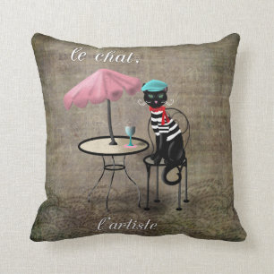 Coussin Le Chat, La Reine, L'artiste