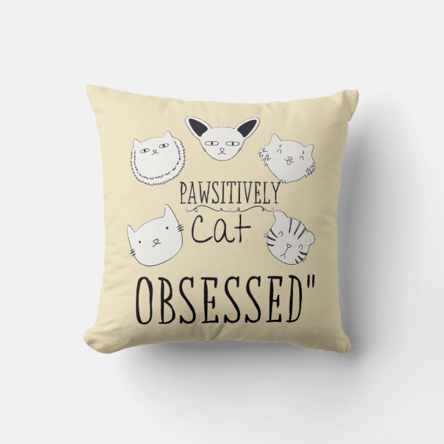 Coussin Le chat "pécheresse" observé (Recto)