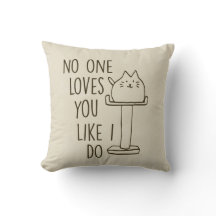 Le chat vous aime le carreau crème
