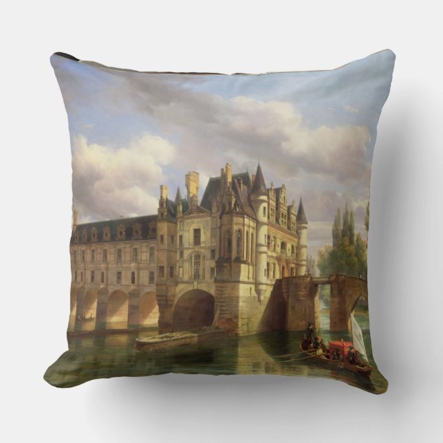 Coussin Le Chateau de Chenonceau, 1843 (huile sur la (Recto)