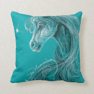 Coussin Le cheval Arabe songeur