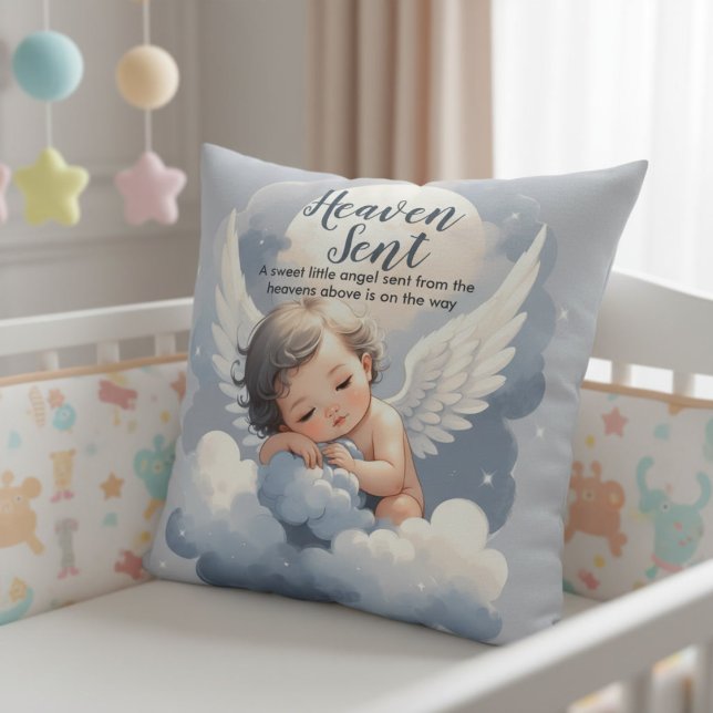 Coussin Le Ciel A Envoyé Un Bébé Ange Dans Le Baby shower  (Créateur téléchargé)