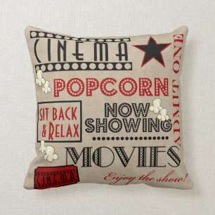 Coussin Le cinéma de salle de cinéma admettent un billet