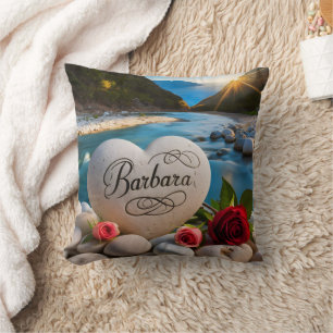 Coussin Le coeur de la rivière Barbara