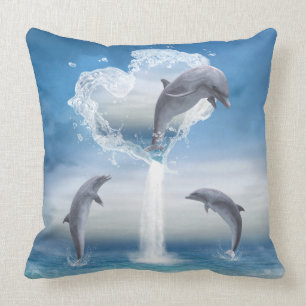 Coussin Le Coeur Des Dauphins