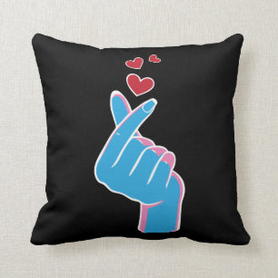 Coussin Le Coeur des doigts de la musique coréenne Kpop S