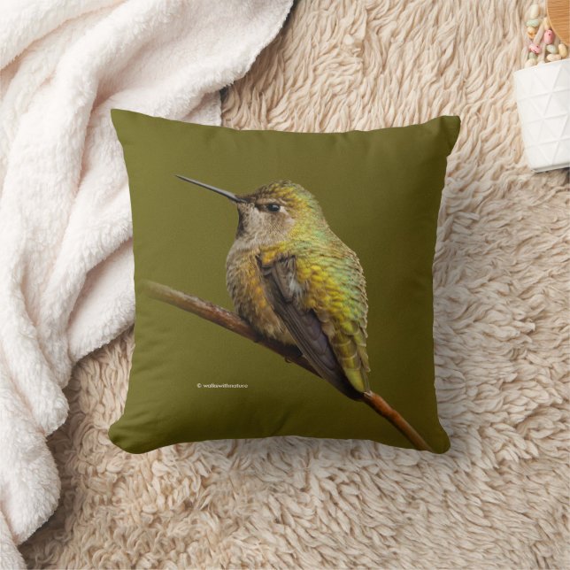 Coussin Le colibri d'Anna sur Trumpetvine écarlate (Couverture)