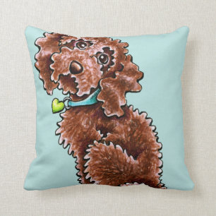Coussin Le côté de mélange de caniche de chocolat se