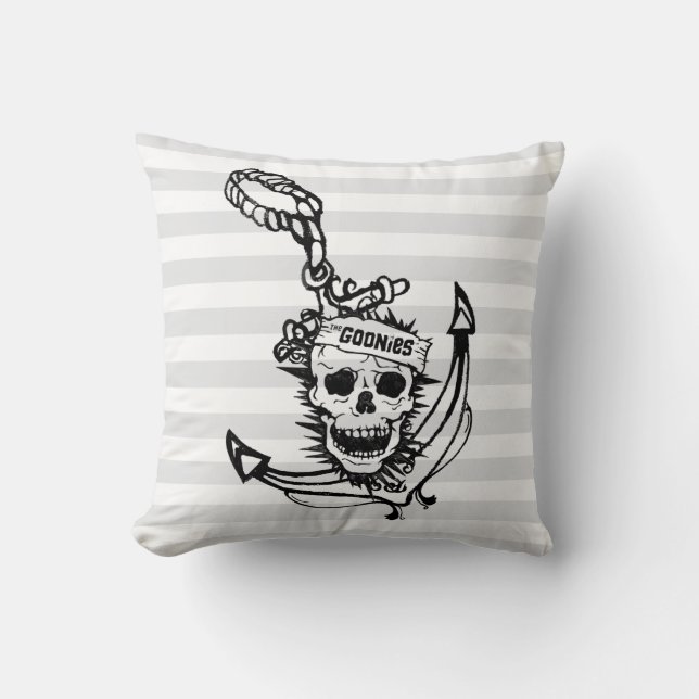 Coussin Le crâne et l'Ancre des Goonies (Recto)