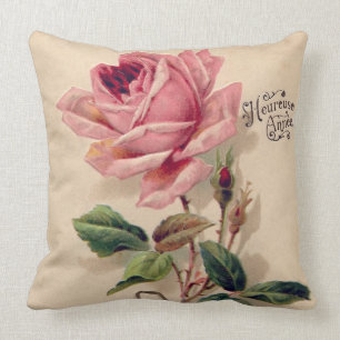 Coussin Le cru rose s'est levé