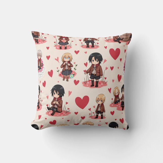 COUSSIN LE CUSHION ANIME DE LA JOURNÉE DE VALENTINE (Recto)
