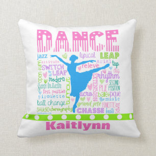 Coussin Le danseur en pastel personnalisé exprime la