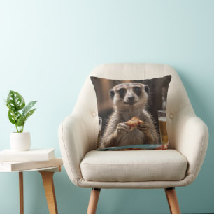 Coussin Le Déjeuner De Meerkat Sneaky,