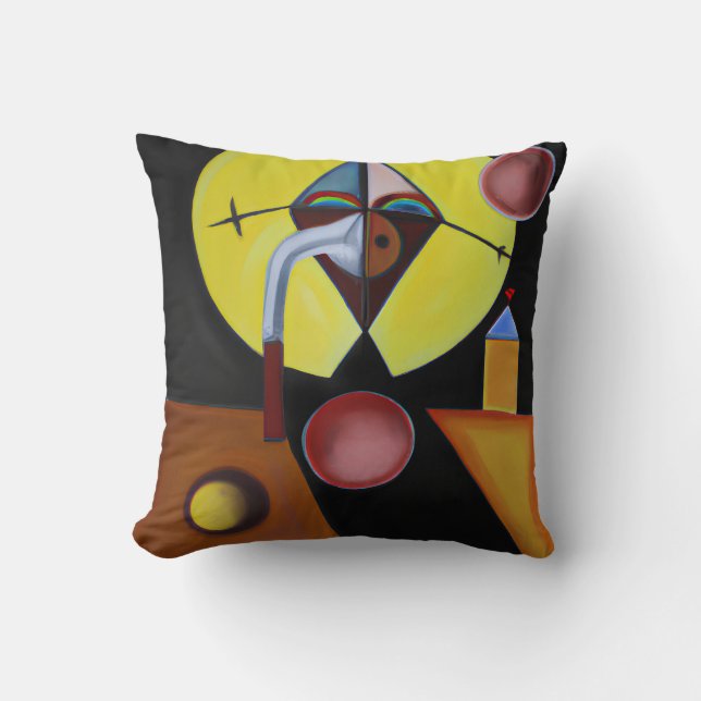 Coussin Le docteur de la peste - Peinture à l'huile (Recto)