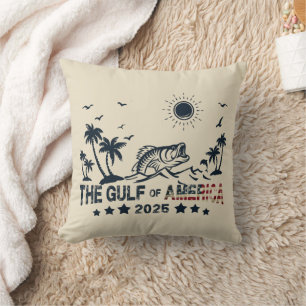 Coussin Le drapeau américain patriotique du golfe d'Amériq