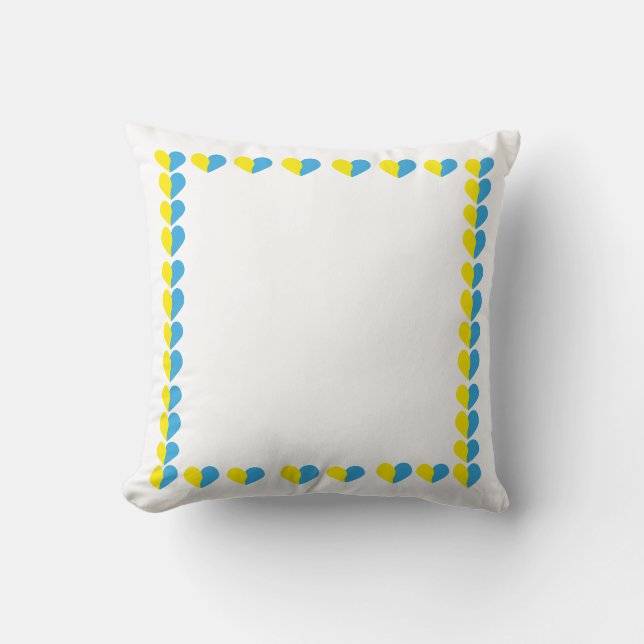 Coussin Le drapeau ukrainien au design simple (Recto)