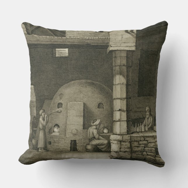 Coussin Le fabricant de bouteille en verre, des arts du (Recto)