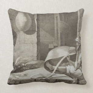 Coussin Le fabricant de panier, des arts et des commerces