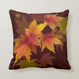 Coussin Le feuille d'automne tombe